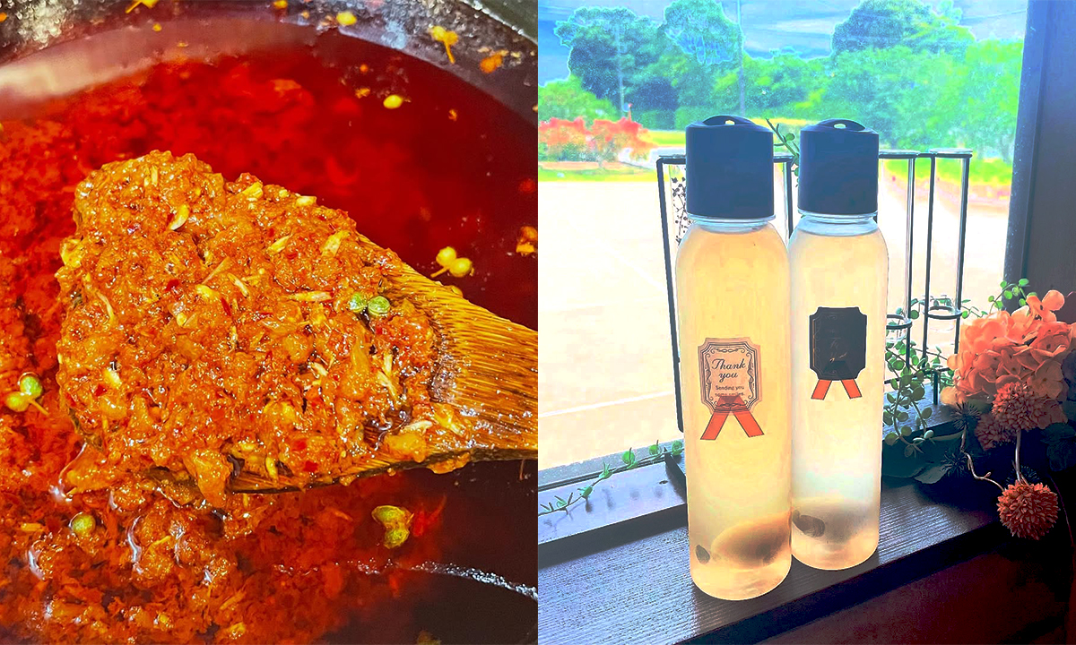 自家製ラー油と梅シロップ