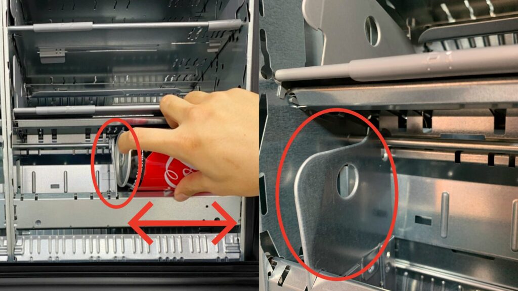 自販機庫内の写真